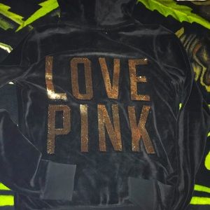 Victoria secret velour love pink jacket